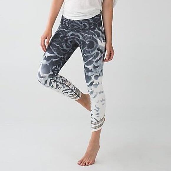 LULULEMON High Times Pant SE Wrap Mesh 4? Pretty Plume Angel Wing Black - Picture 1 of 11